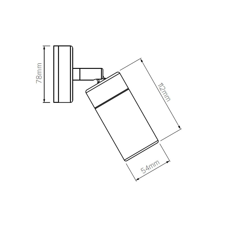 Pagoda 12V / 24V Single Adjustable Wall Pillar Light Polished Copper - LS321A