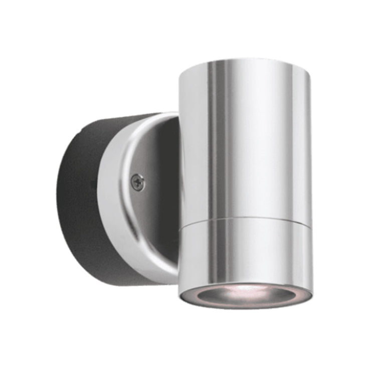 Portico 3W 240V Single Fixed Wall Pillar Light Stainless Steel / Warm White - LS731V-G521-LED-3H6MEMSS