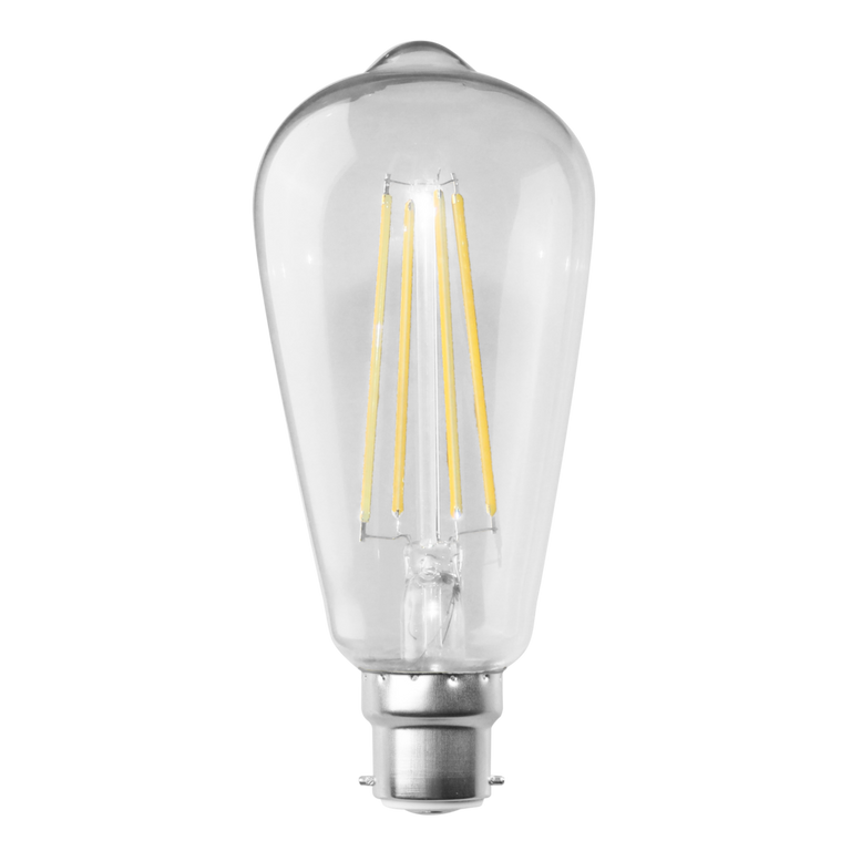 Filament ST64 Clear 8W LED B22 Dimmable / Daylight - LST21NDL/B22D/C