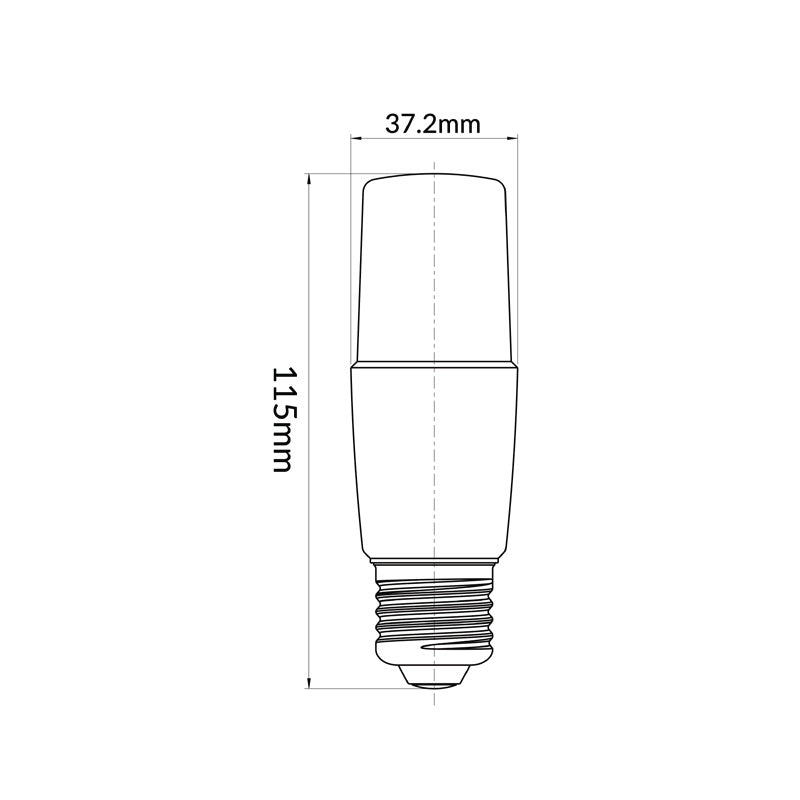 Tubular Dimmable LED 9W E27 Base / Natural White - LT40D07