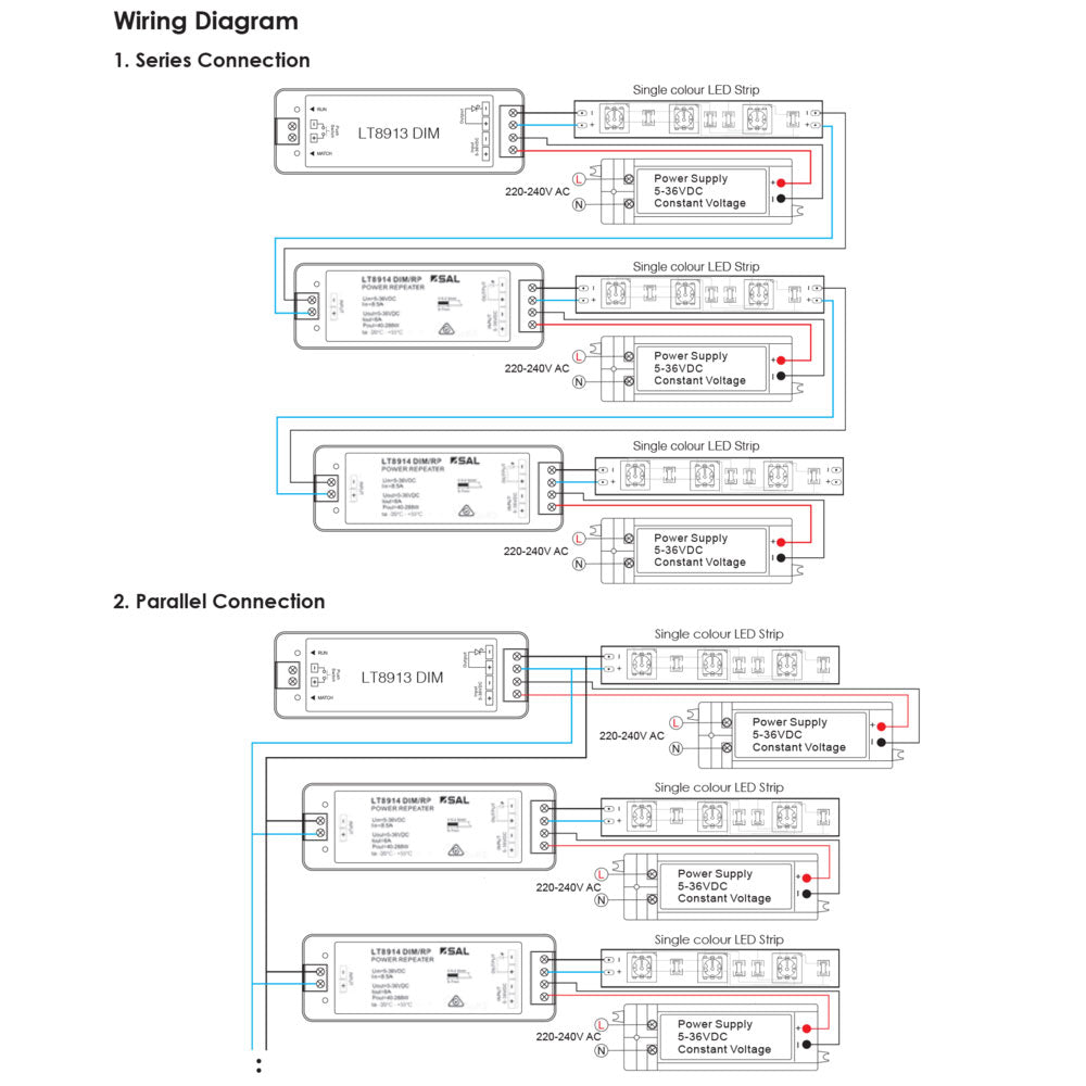 Single Channel Low Voltage LED Signal Repeater - LT8914DIM/RP