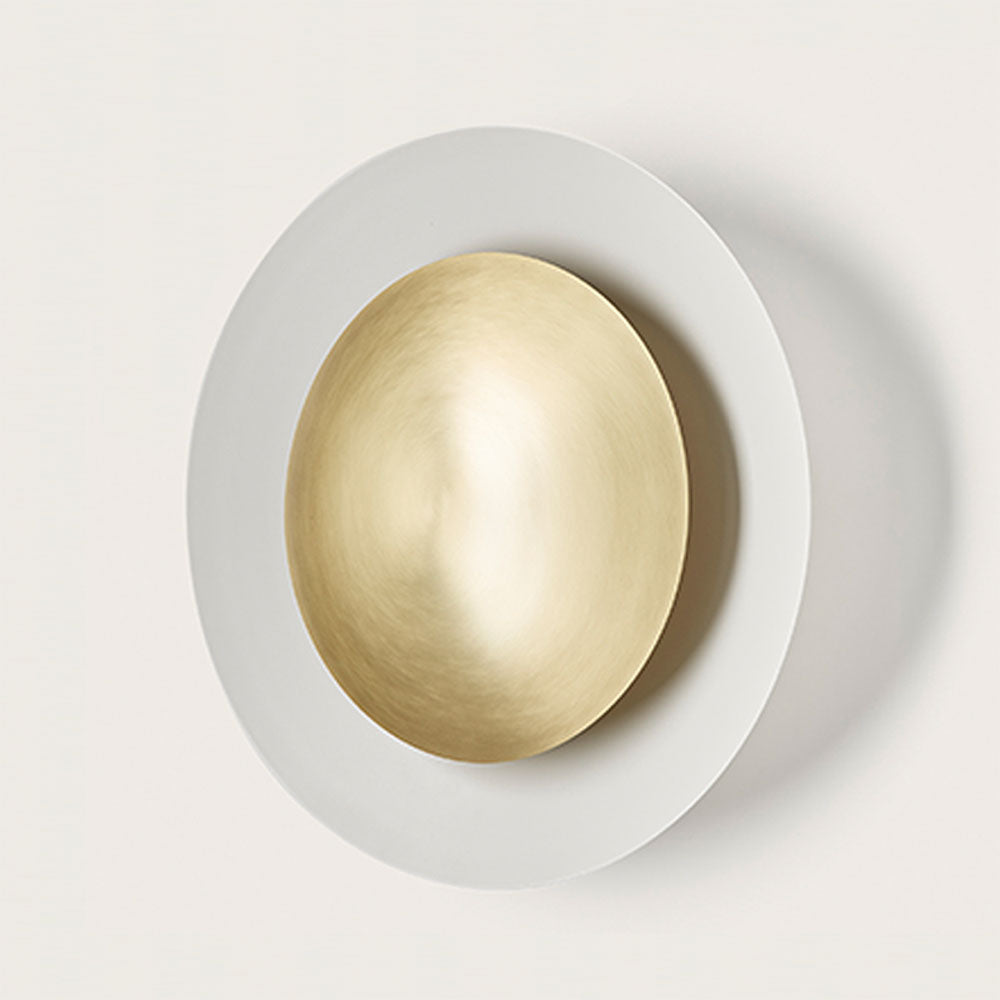 Coss 24W LED Large Wall Light Matt White / Matt Brass - ARO.A1203/60/BCO-ORO