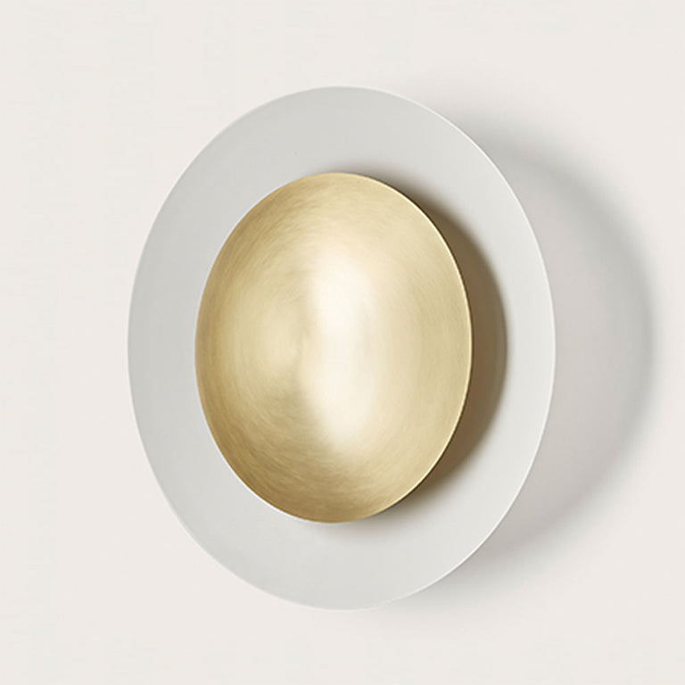 Coss 24W LED Large Wall Light Matt White / Matt Brass - ARO.A1203/60/BCO-ORO