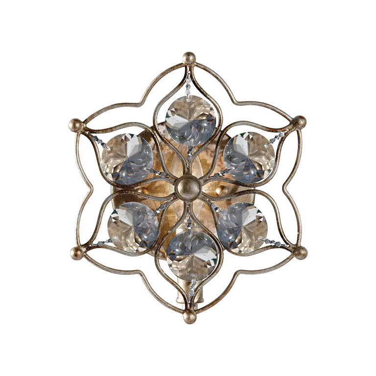 Leila 1 Light Wall Light Burnished Silver - FE-LEILA1