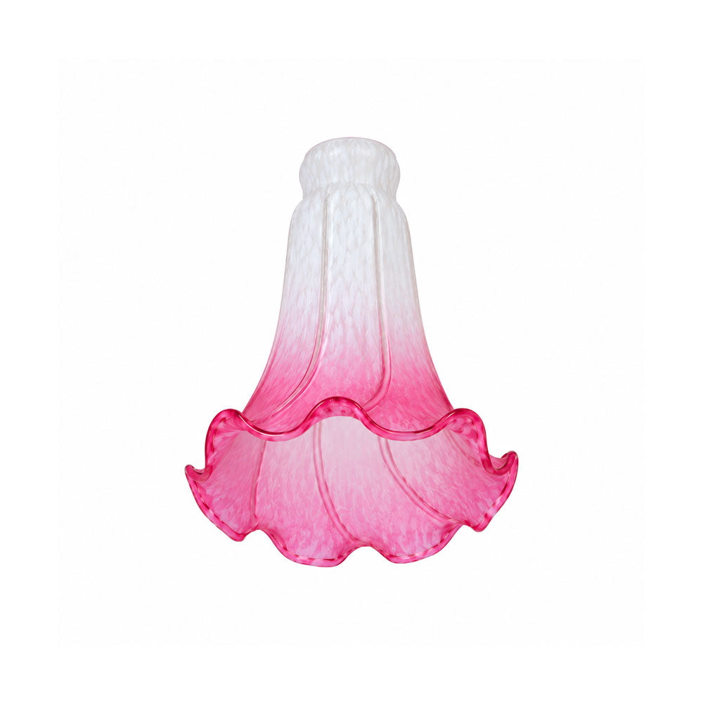 Lily Lampshade Replacement Glass Only - White / Magenta