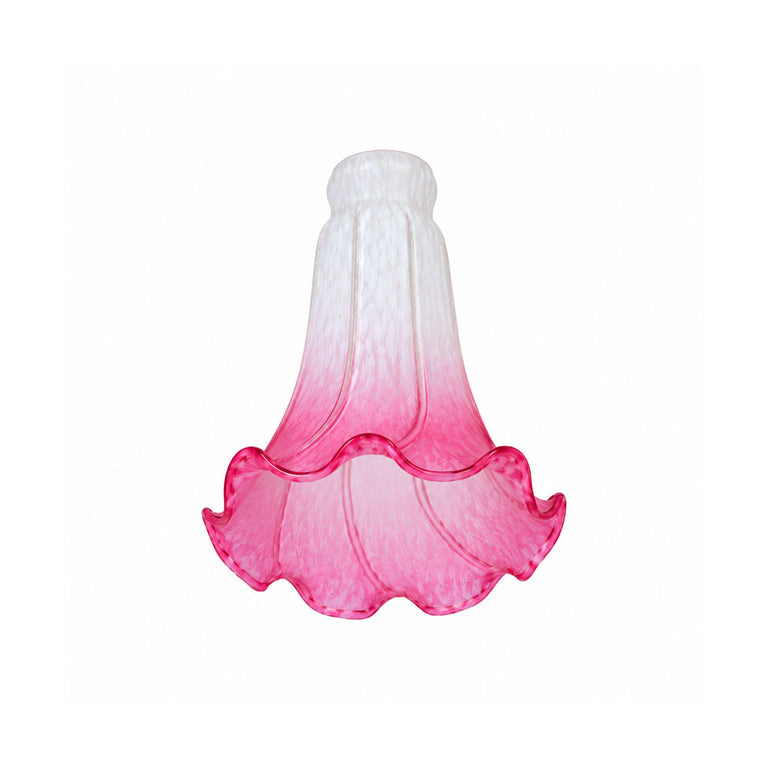 Lily Lampshade Replacement Glass Only - White / Magenta