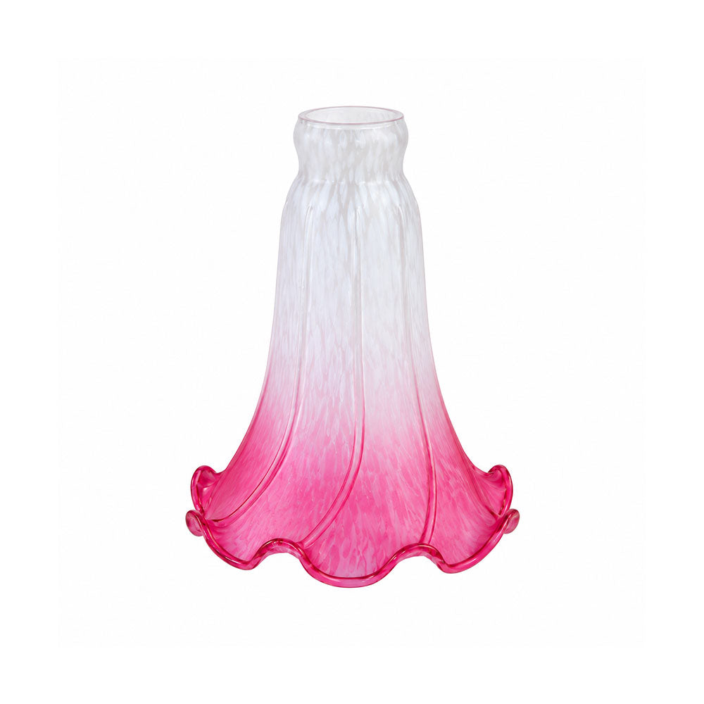 Lily Lampshade Replacement Glass Only - White / Magenta