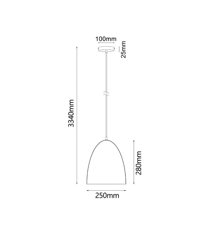 Modern Oblong Pendant Black Walnut - LIGNA03