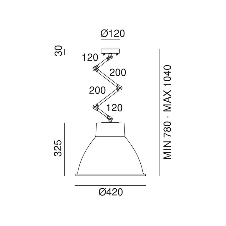 Loft Mechanical Medium Pendant Light - 269.03.OF