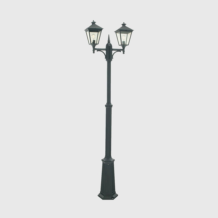 London 2 Light Small Pole Light Black - NLYS.482B