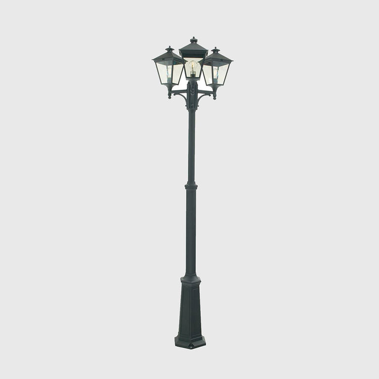 London 3 Light Pole Light Black - NLYS.483B