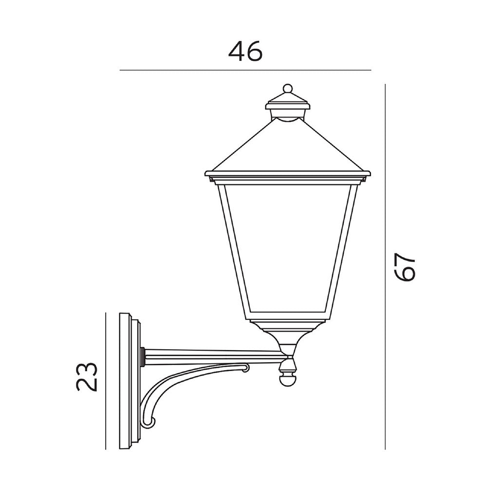London Arm Large Up Wall Light White - NLYS.490W