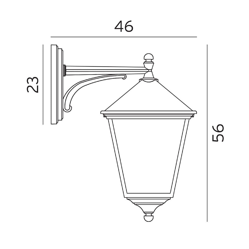London Arm Large Down Wall Light White - NLYS.493W