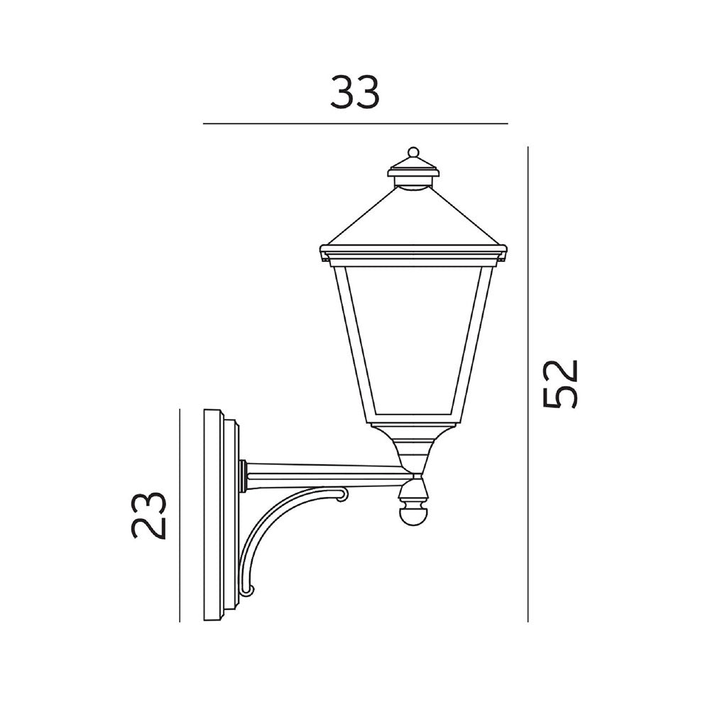 London Arm Small Up Wall Light White - NLYS.480W