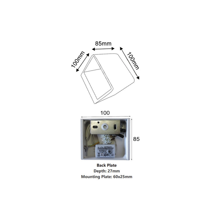 London 6W LED Wall Light White / Warm White - LONDON
