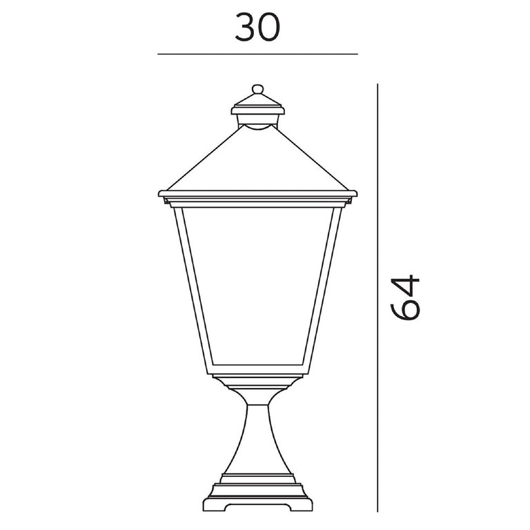 London Medium Pillar Light Black - NLYS.494B