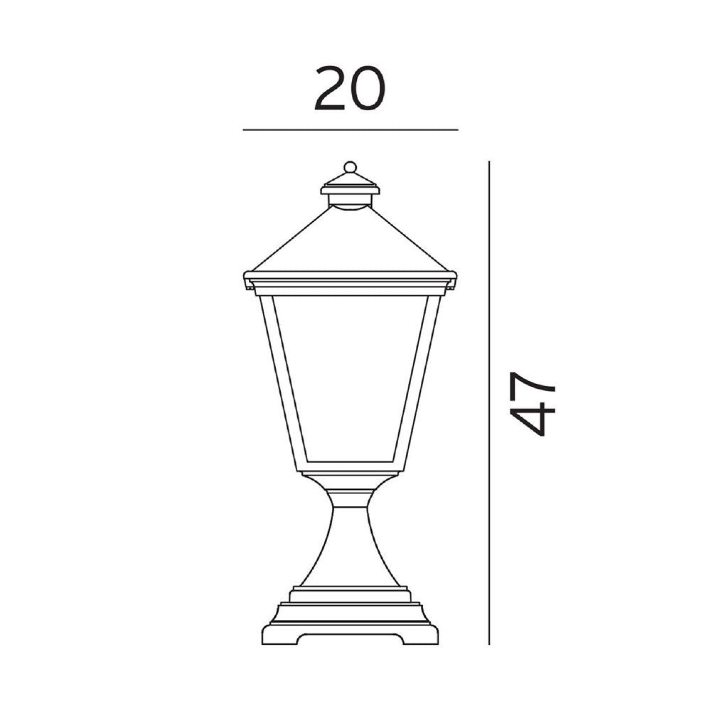 London Small Pillar Light Black - NLYS.484B