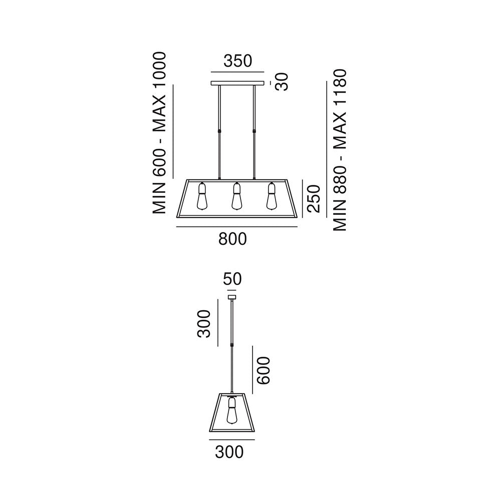 London 3 Light B Pendant - 205.24.FF