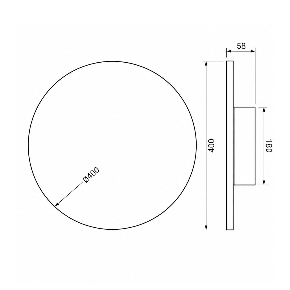 Luna 400mm 20W Dimmable LED Wall Light White / Tri-Colour - UWL-LUNA-400-WH