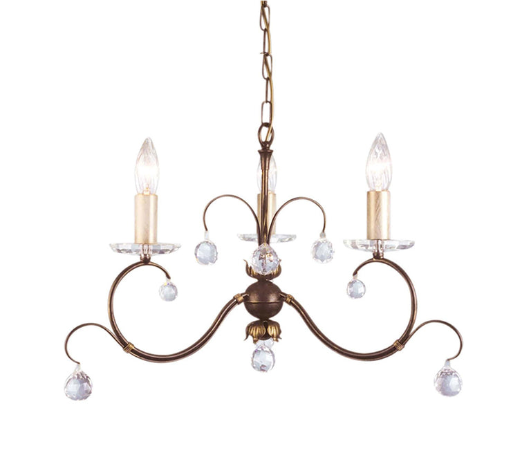 Lunetta 3 Light Chandelier Bronze Patina - LUN3-BRONZE