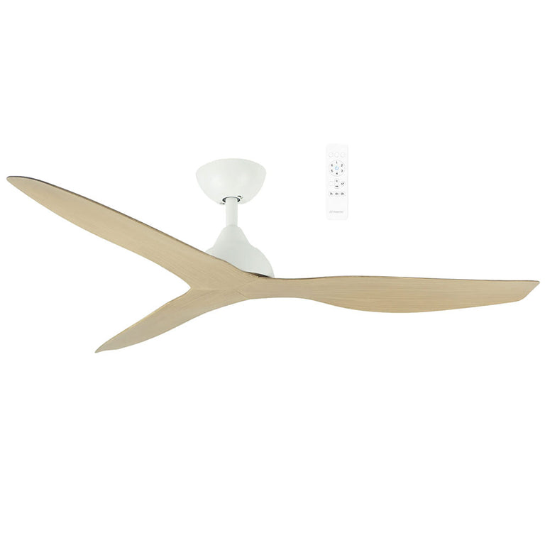 Avoca 52" DC Smart Ceiling Fan With WIFI Remote Control Matt White / Oak - MADC133WOR