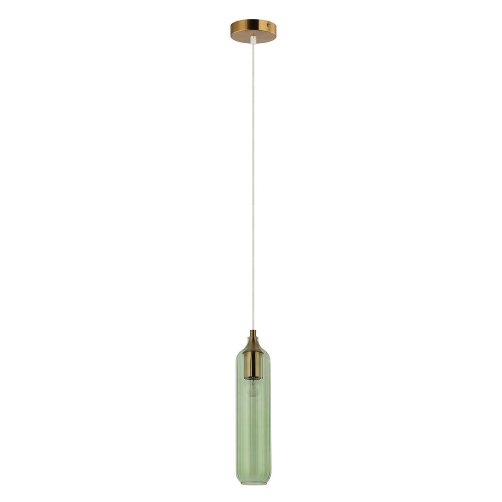 Manga Interior Cylinder Glass Pendant Green - MANGA2