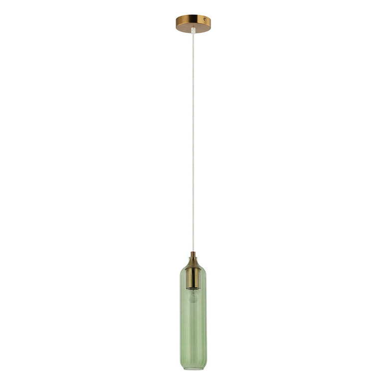 Manga Interior Cylinder Glass Pendant Green - MANGA2