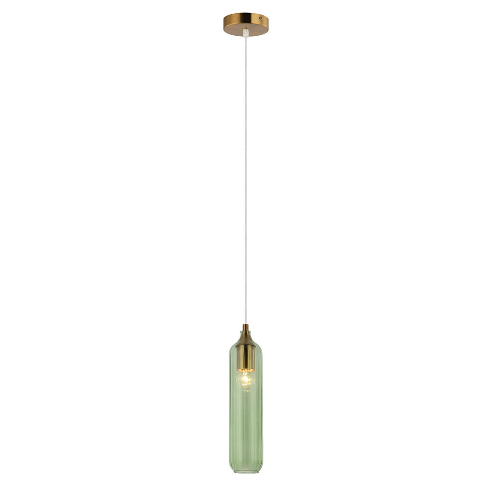 Manga Interior Cylinder Glass Pendant Green - MANGA2