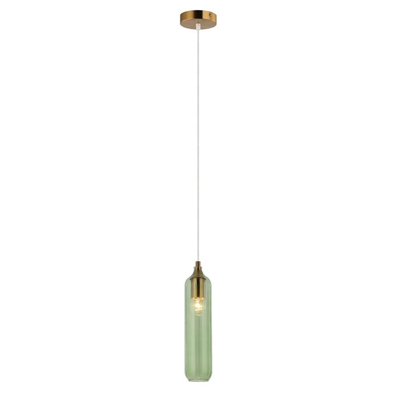 Manga Interior Cylinder Glass Pendant Green - MANGA2