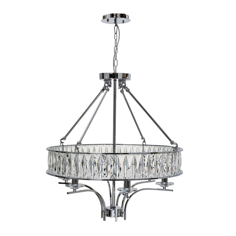 Marisa Crystal 6 Light Crystal Pendant Chrome - MARISA-6L-Chrome