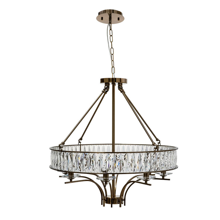 Marisa Crystal 8 Light Crystal Pendant Bronze - MARISA-8L-Bronze