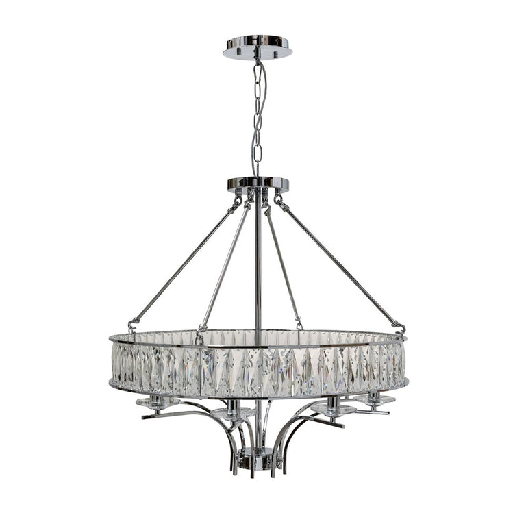Marisa Crystal 8 Light Crystal Pendant Chrome - MARISA-8L-Chrome