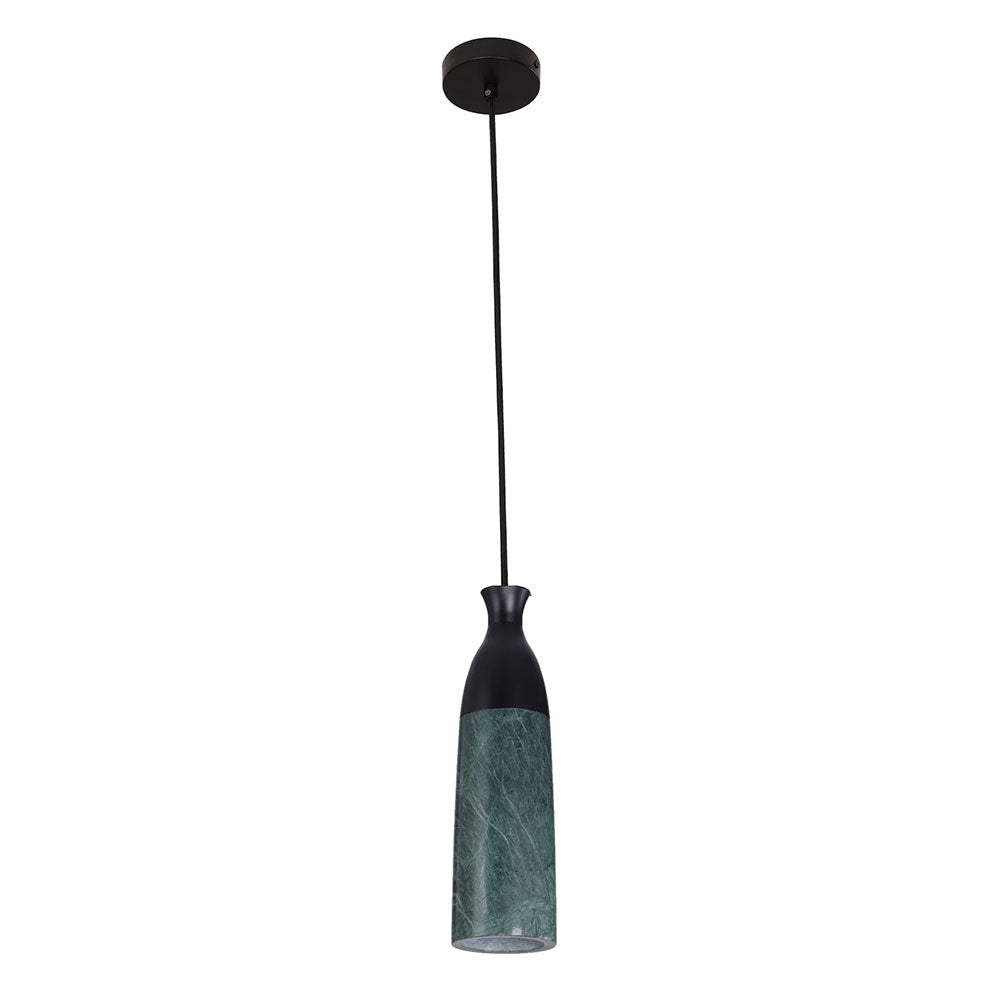 Interior Marble Cylinder Pendant Green - MARMOL3