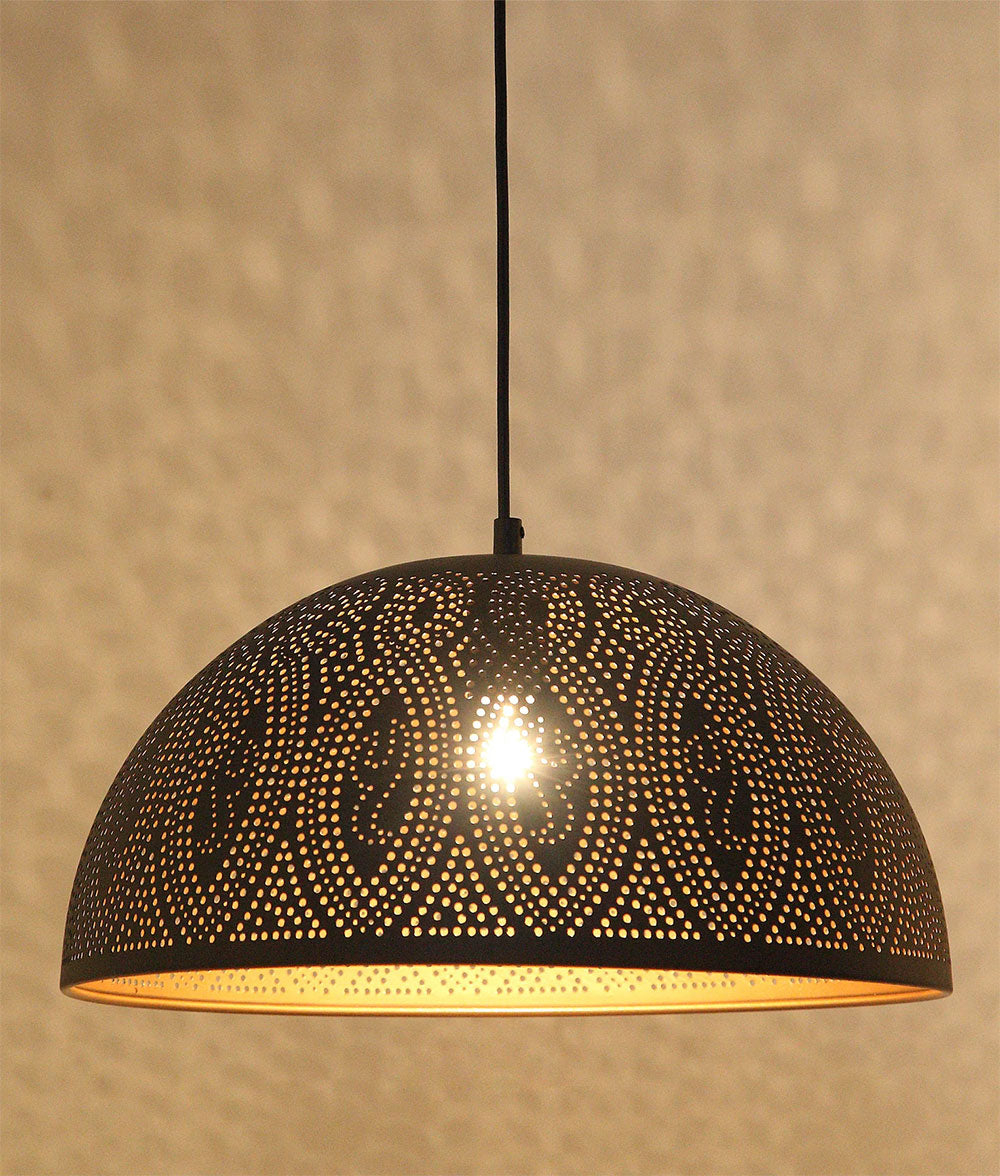Dome Shape Pendant Light Black  - MARRAKESH03A