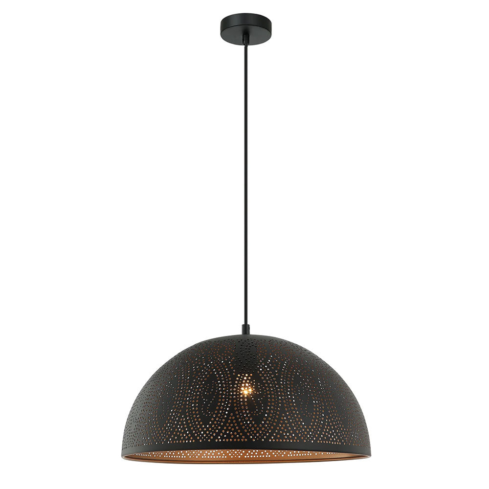 Dome Shape Pendant Light Black  - MARRAKESH03A