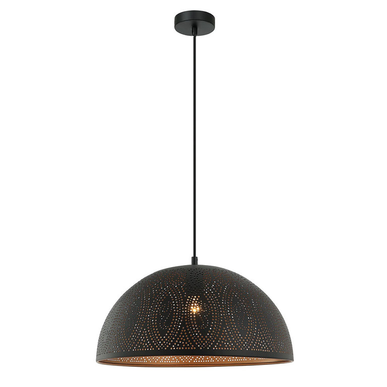 Dome Shape Pendant Light Black  - MARRAKESH03A