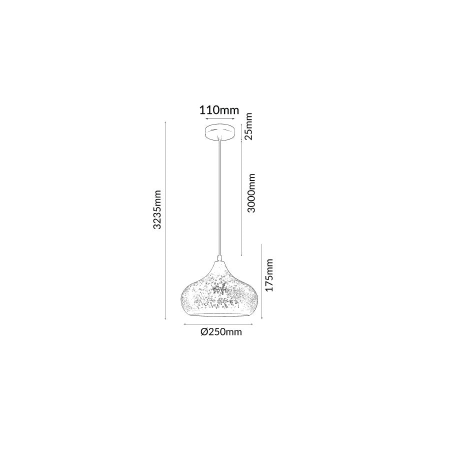 Champagne Glass Shape Pendant Light White - MARRAKESH09