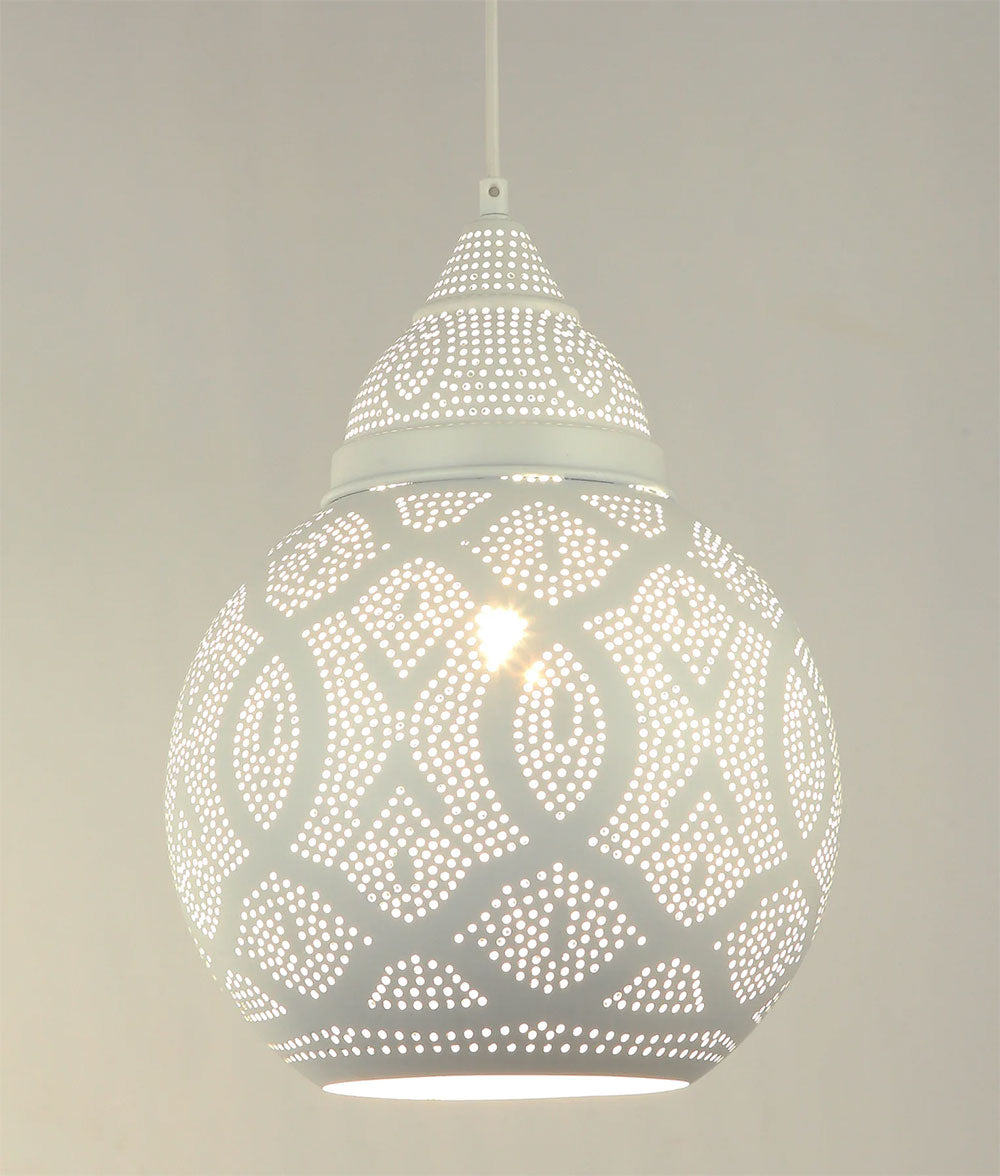 Bell Shape Pendant Light White - MARRAKESH06