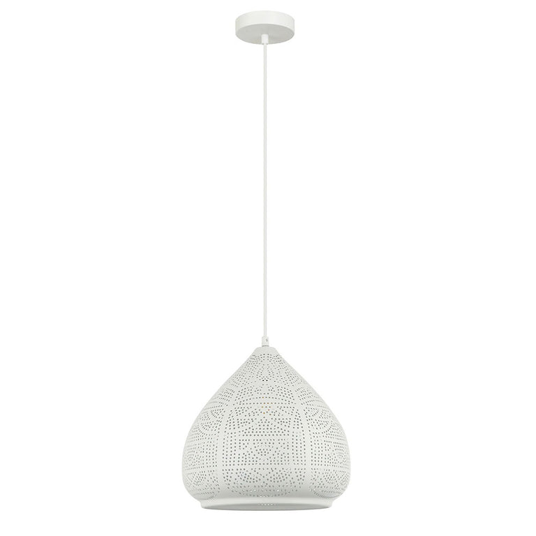 Ellipse Shape Pendant Light White - MARRAKESH07