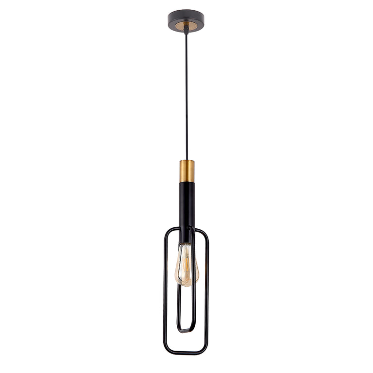 Marvin 1 Light Pendant Black / Gold - MARVIN PE1S-BKGD