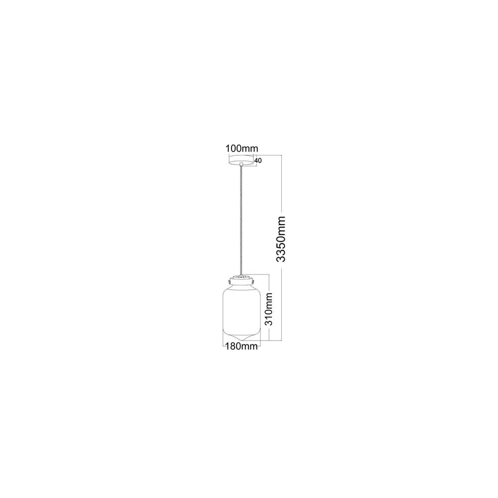 Tipped Modern Pendant Clear - Mason5