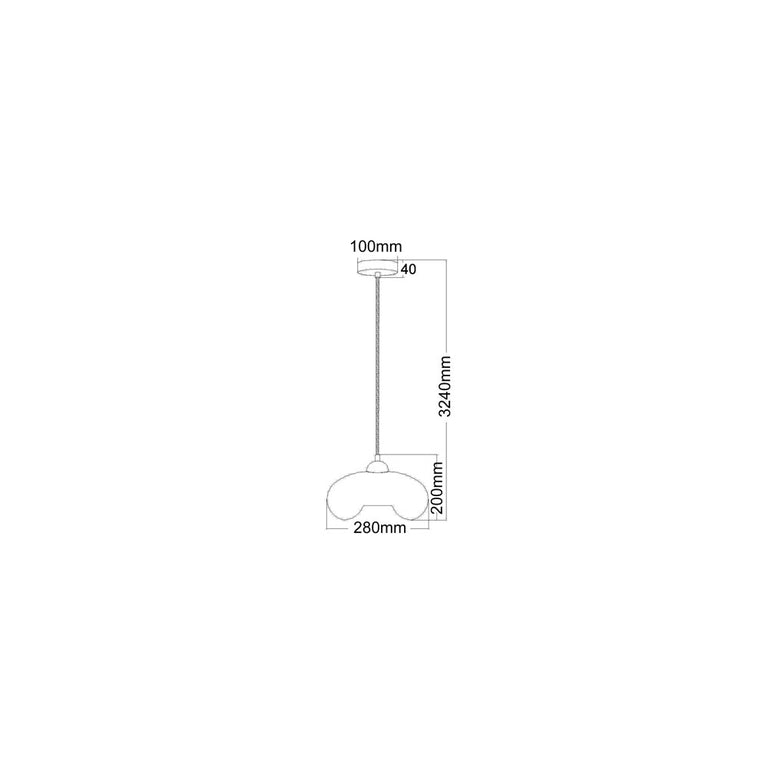 Oval Modern Pendant Clear - Mason8
