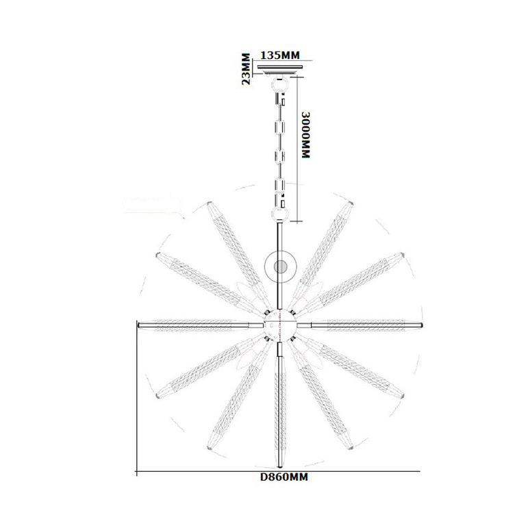 Modern Iron Pendant - Mazza