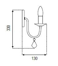 Fiorelli Wall Light Chrome - MC4311