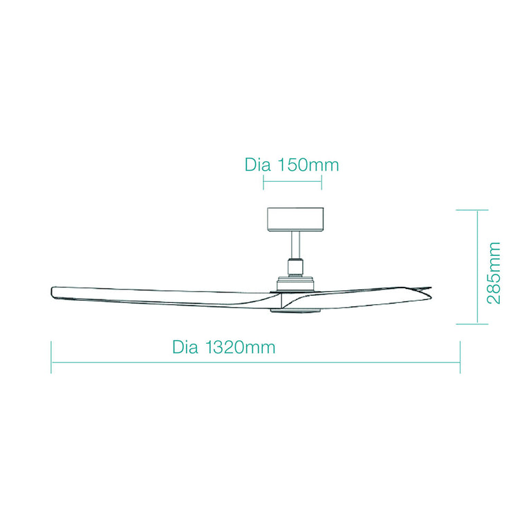 Cordoba DC 52" Smart Ceiling Fan With WIFI Remote Control Matt White - MCDC133W