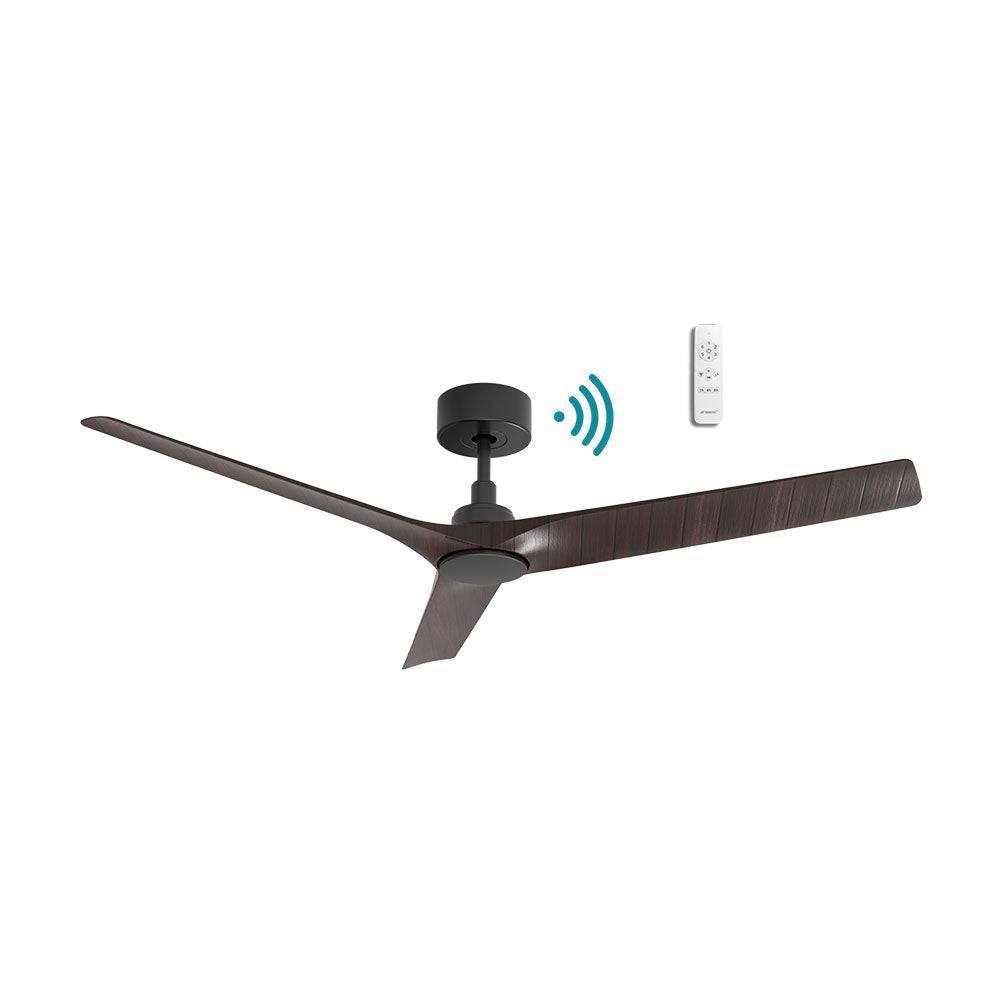 Cordoba DC 52" Smart Ceiling Fan With WIFI Remote Control Matt Black / Walnut - MCDC133MWN