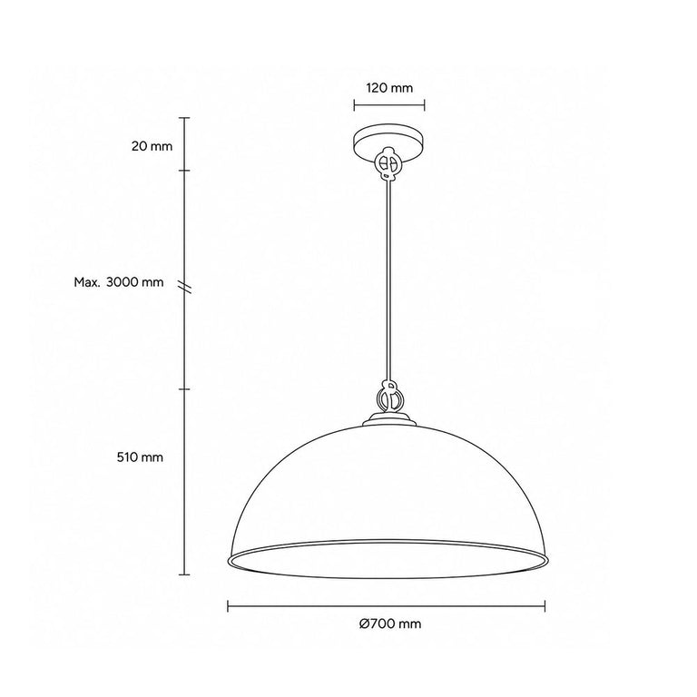 Cassidy Large Pendant Weathered Iron - MDACAS1LWI