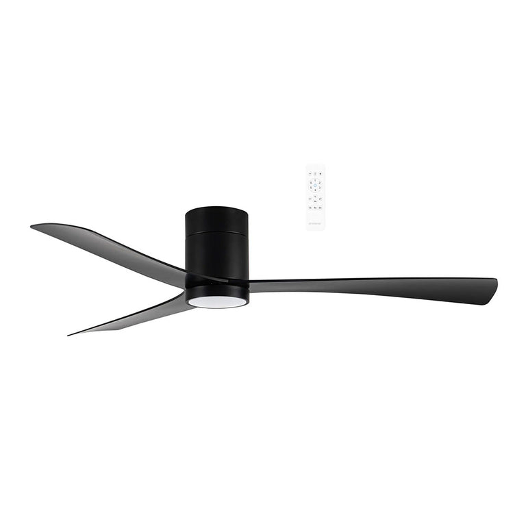 Metro 52" DC Smart Ceiling Fan With WIFI Remote Control + LED Light Matt Black - MDCM1333M