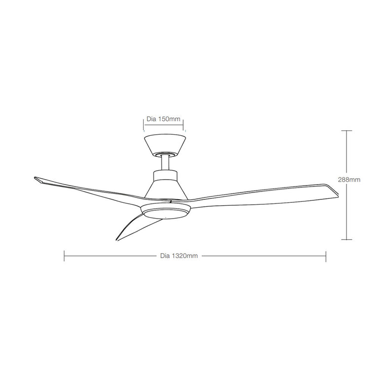 Triumph 52" DC Smart Ceiling Fan With WIFI Remote Control Matt White - MDCT133W
