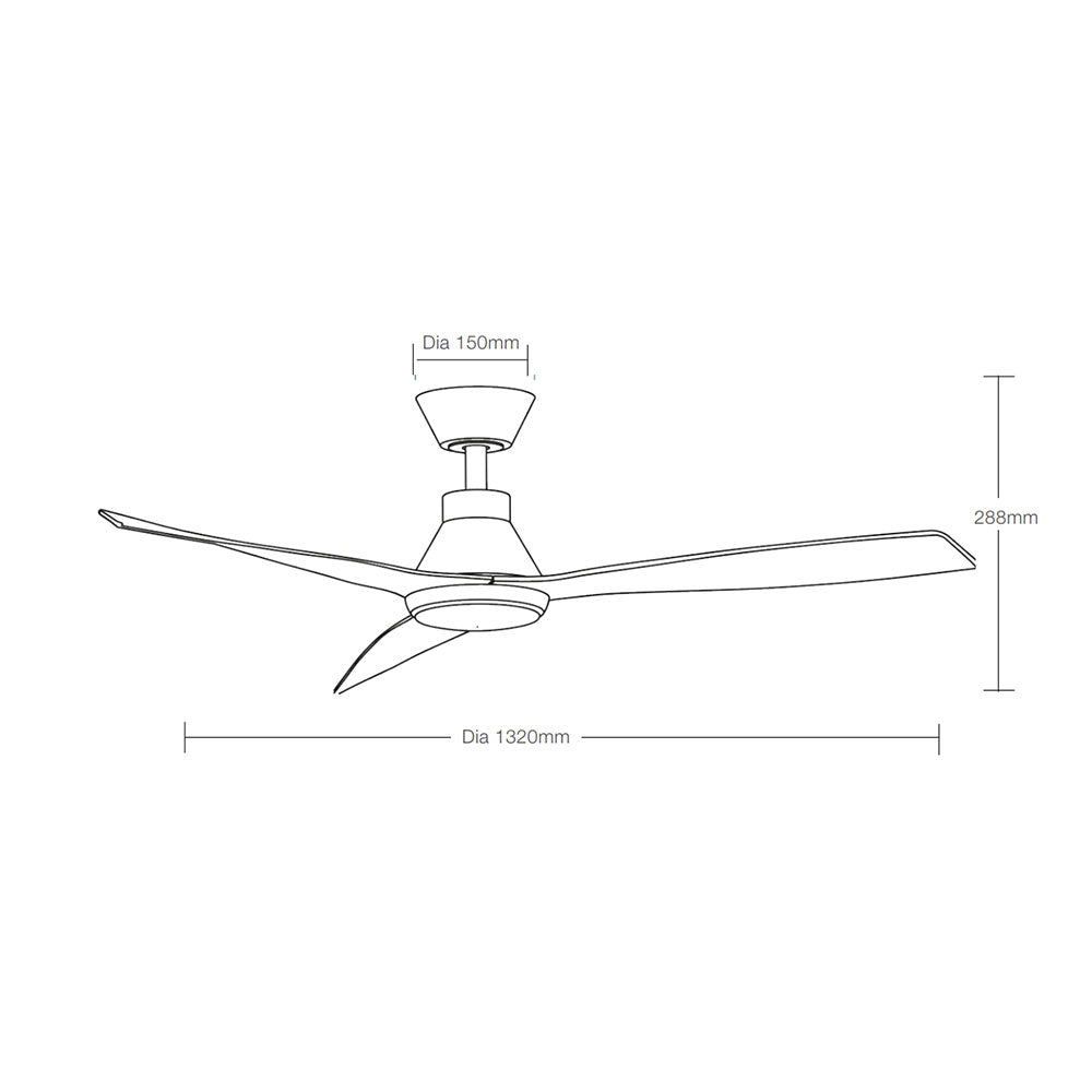 Triumph 52" DC Smart Ceiling Fan With WIFI Remote Control Antique Bronze / Walnut - MDCT133AWN